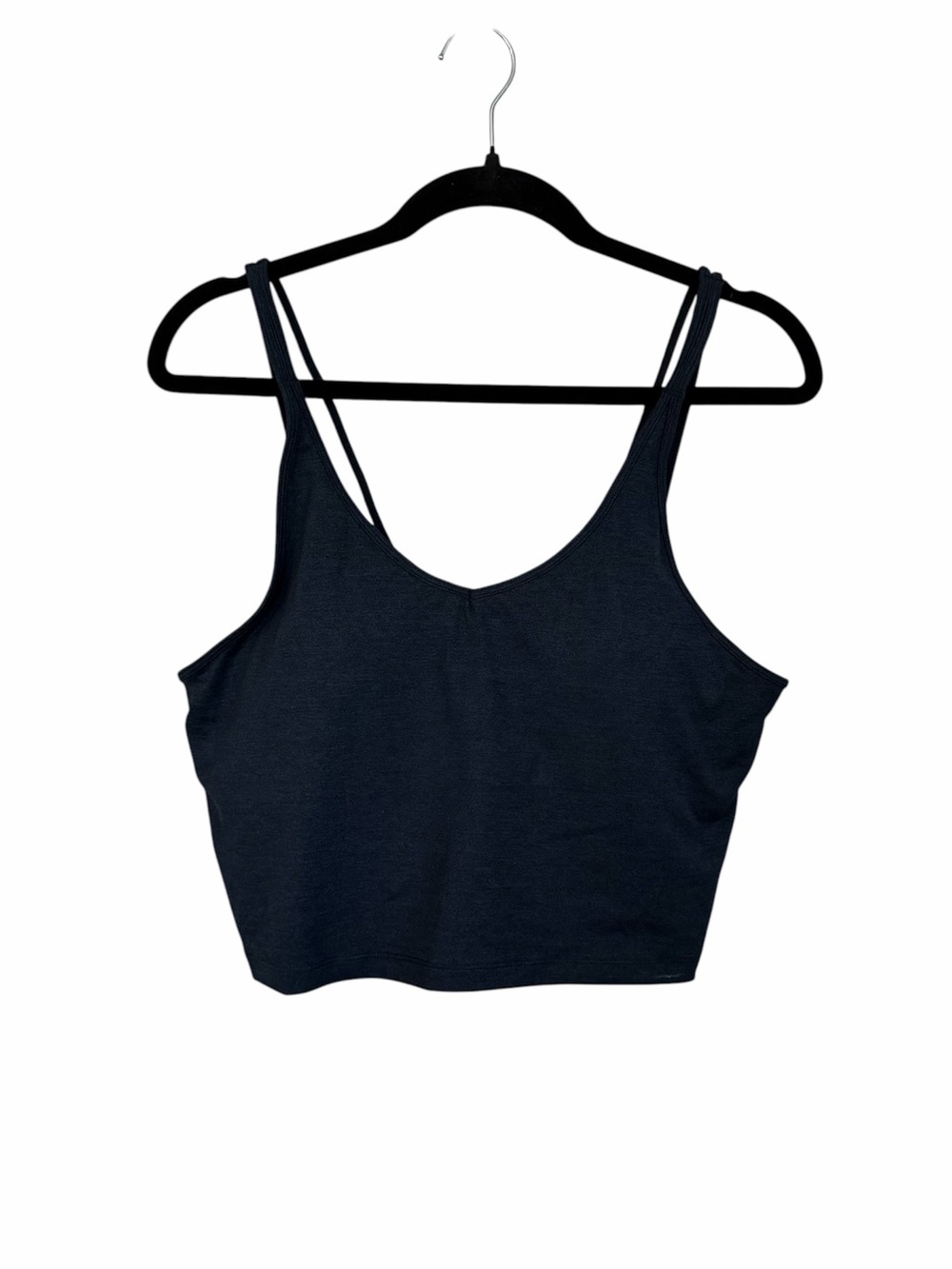 Quince Women’s Ultra-Soft Strappy Cropped Tank in Heather Navy Size XL NWT